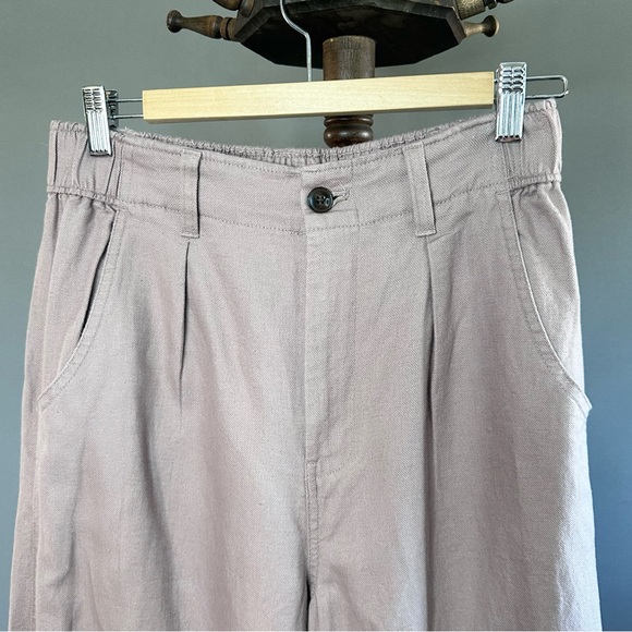 Nwot Madewell Linen Blend Mauve Wide Leg Pants Sz 4 - Picture 2 of 6
